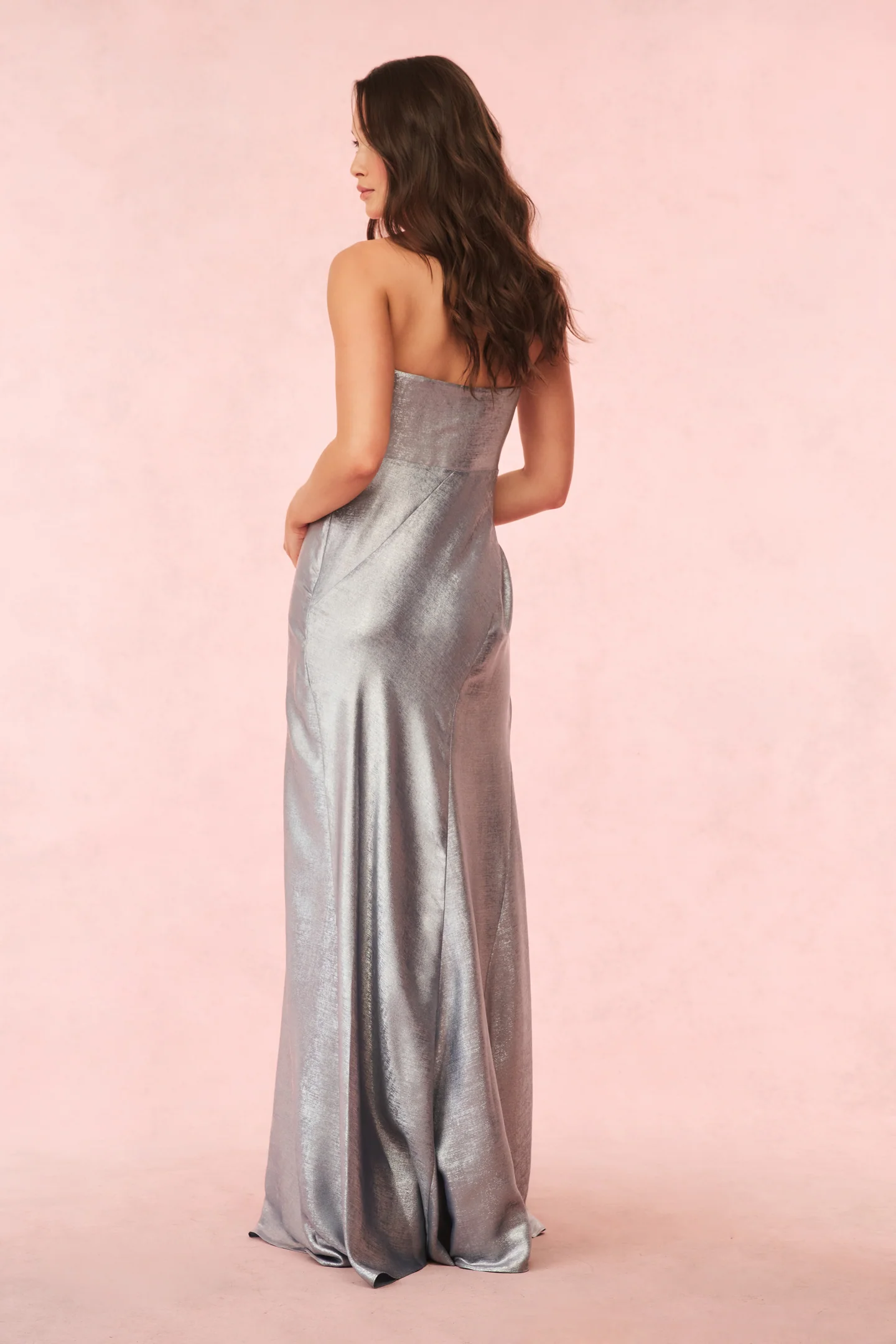 Elmina Strapless Metallic Gown - Store Citys