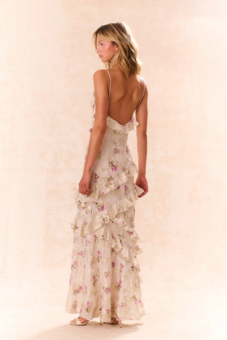 Rialto Floral Silk Maxi Dress - Store Citys