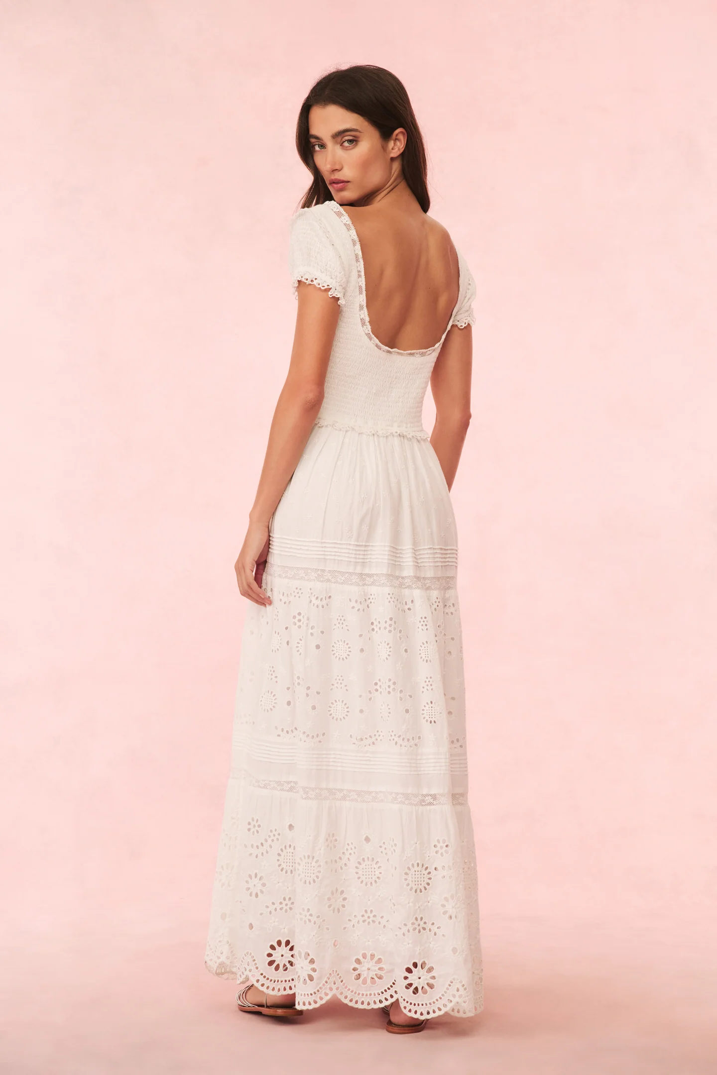 Bisolet Eyelet Lace Maxi Dress - Store Citys