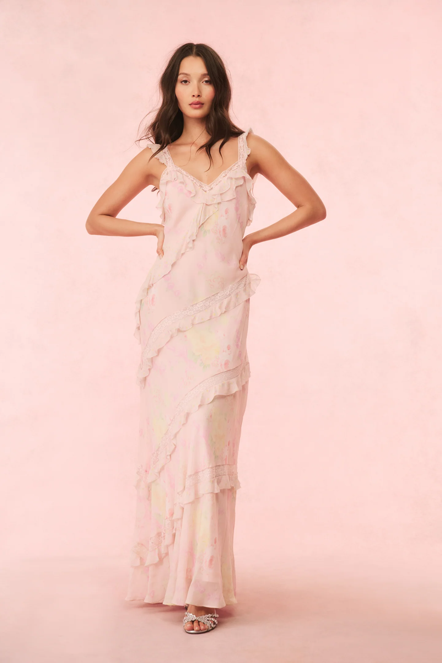 Radiance Floral Ruffle Maxi Dress - Store Citys