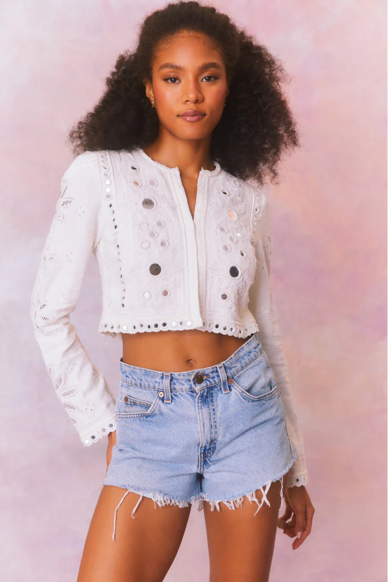 Veranda Artisanal Cropped Jacket - Store Citys