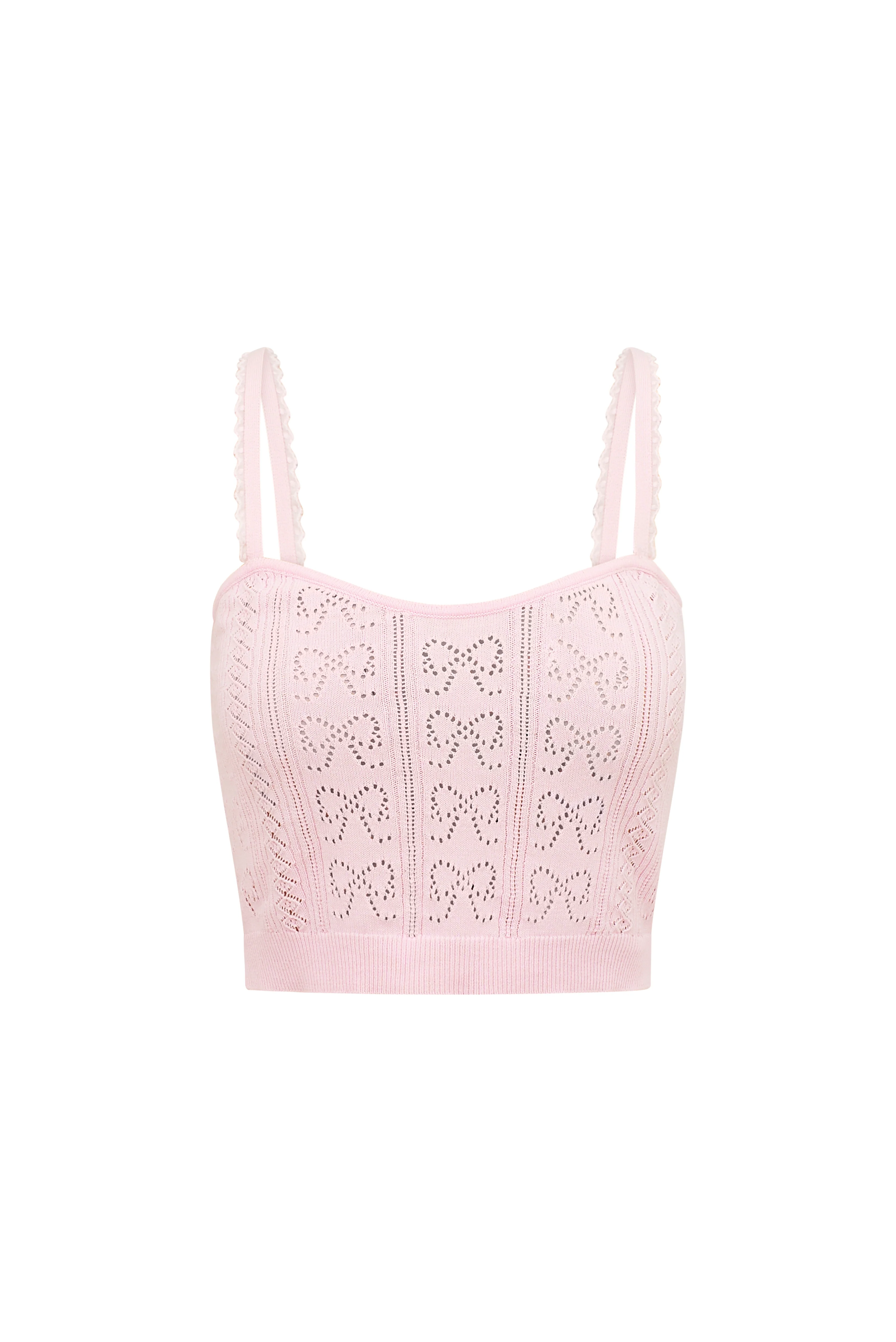 Fane Bow Pointelle Tank Top - Store Citys