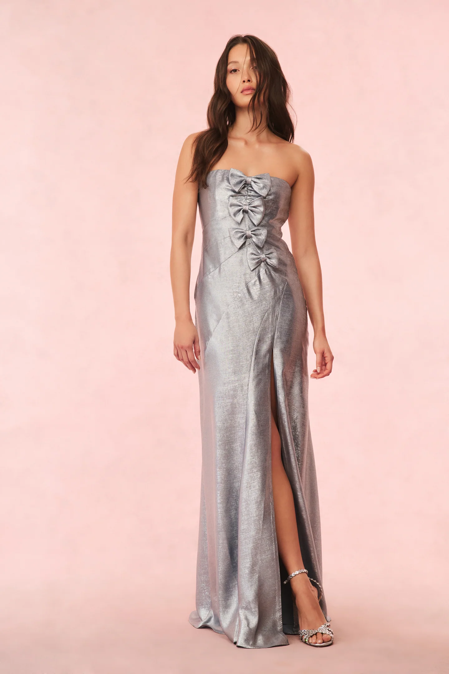 Elmina Strapless Metallic Gown - Store Citys