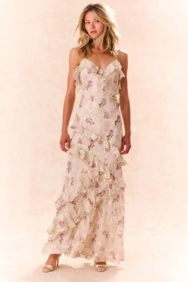 Rialto Floral Silk Maxi Dress - Store Citys