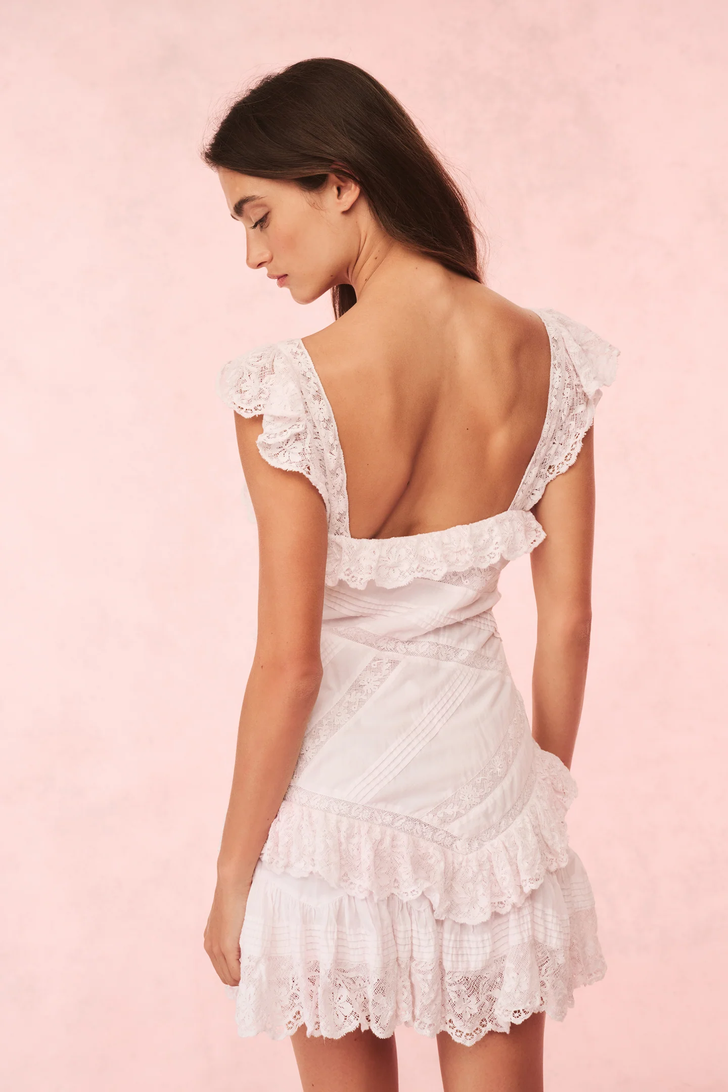 Bensley Cotton & Lace Mini Dress - Store Citys