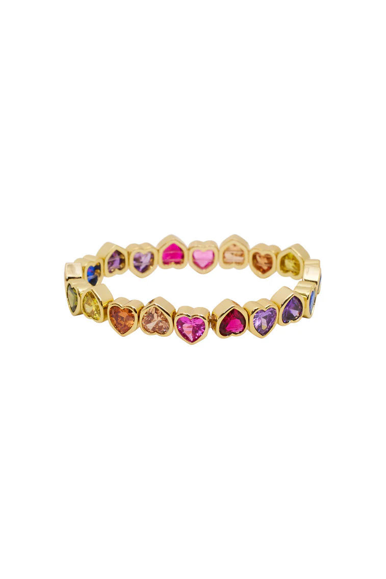 Erin Wachs Large Heart Stretch Bracelet - MULTI - Store Citys