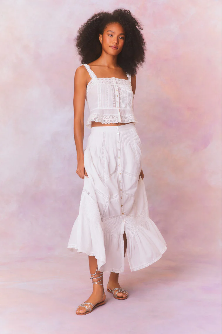 Ritson Cotton Midi Skirt - Store Citys