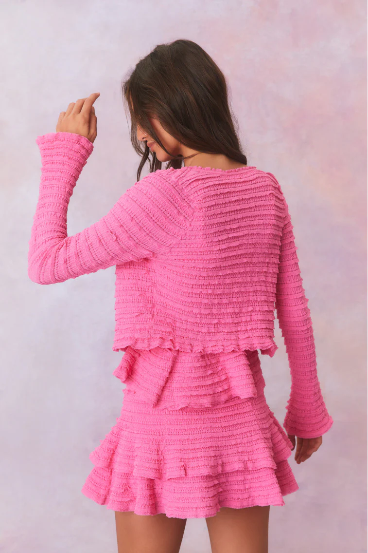 Celosia Cotton Gauze Flared Cardigan - Store Citys