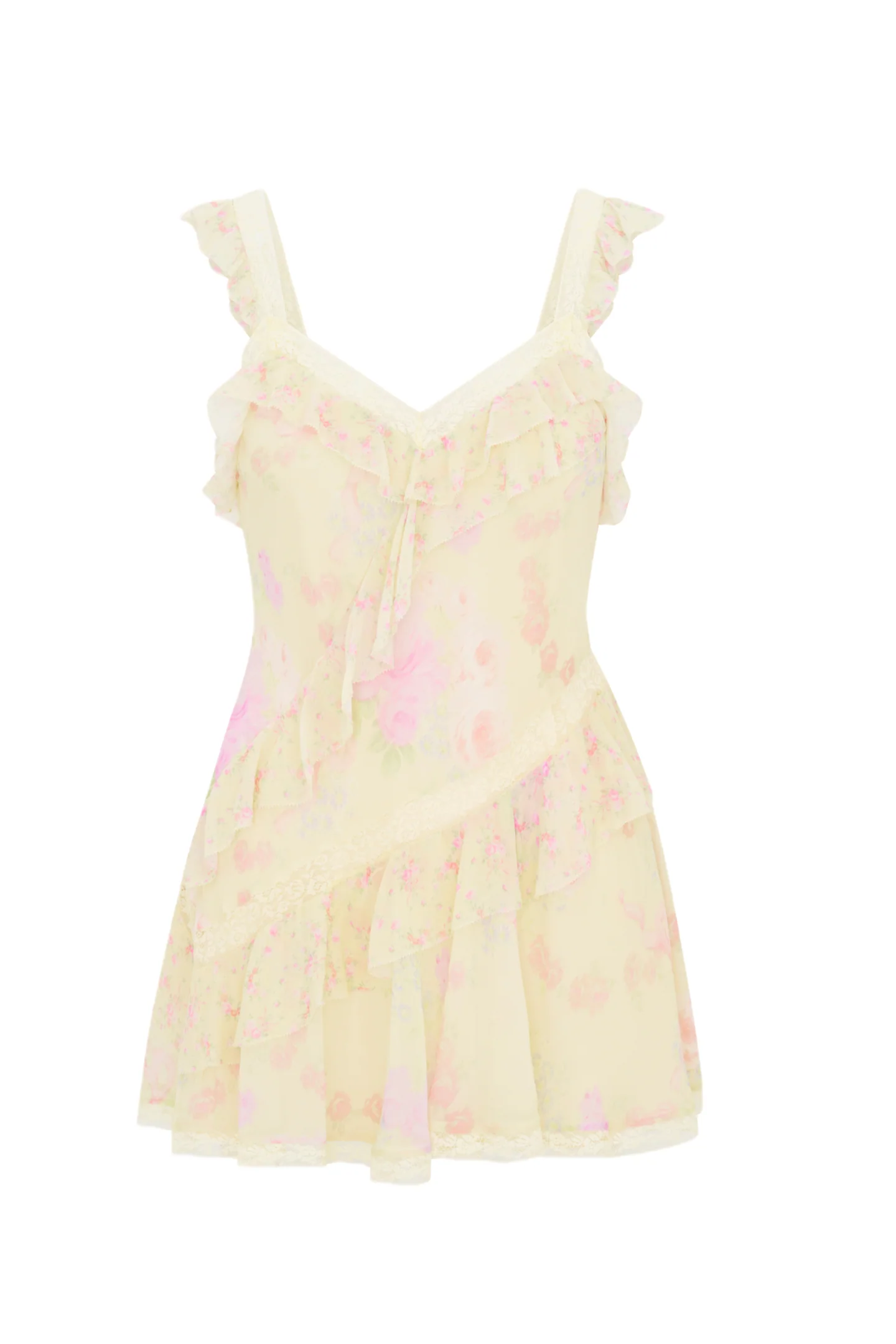 Serima Floral Ruffle Mini Dress - Store Citys