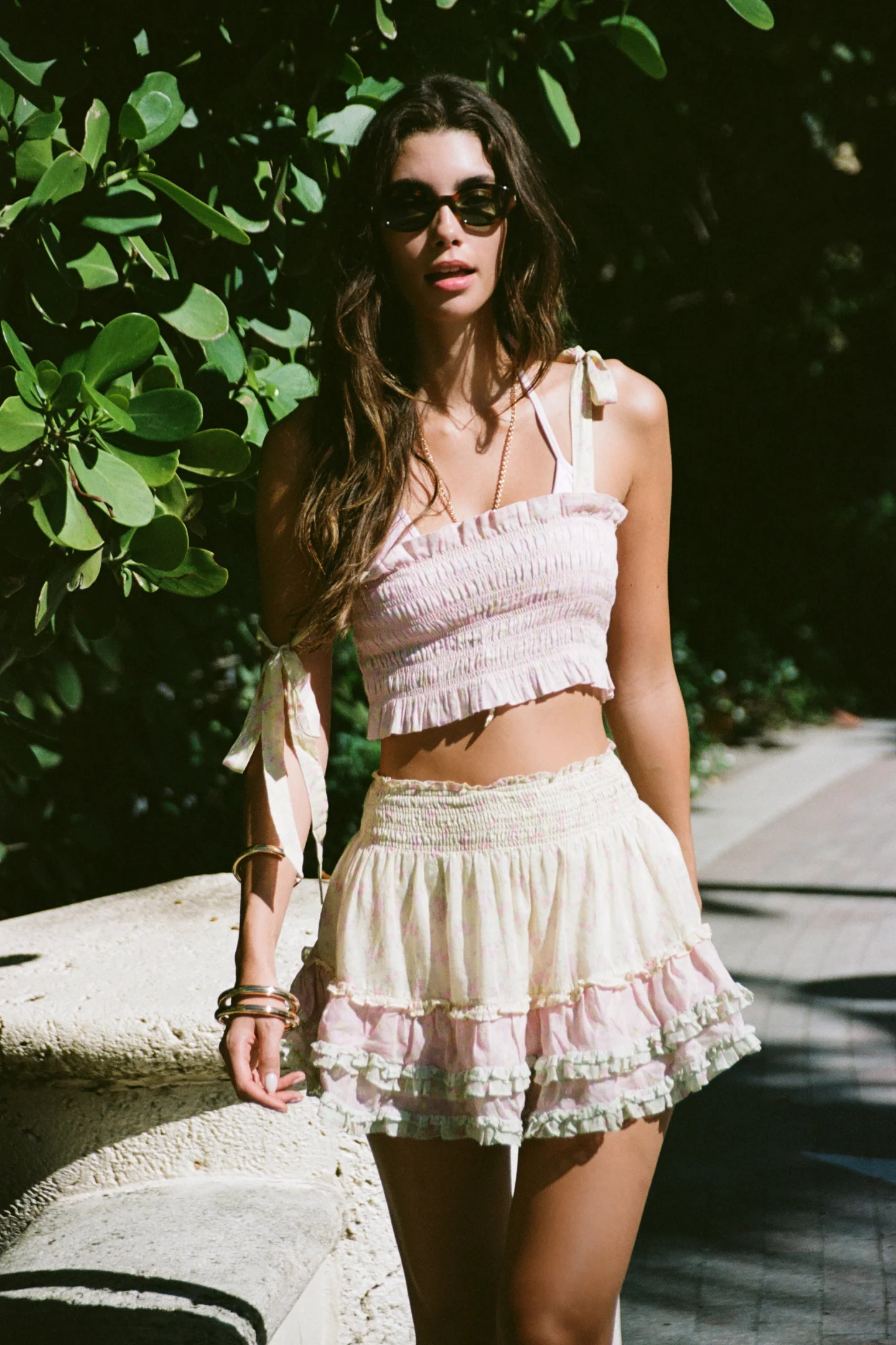 Corbin Cotton Mixed Print Top - Store Citys