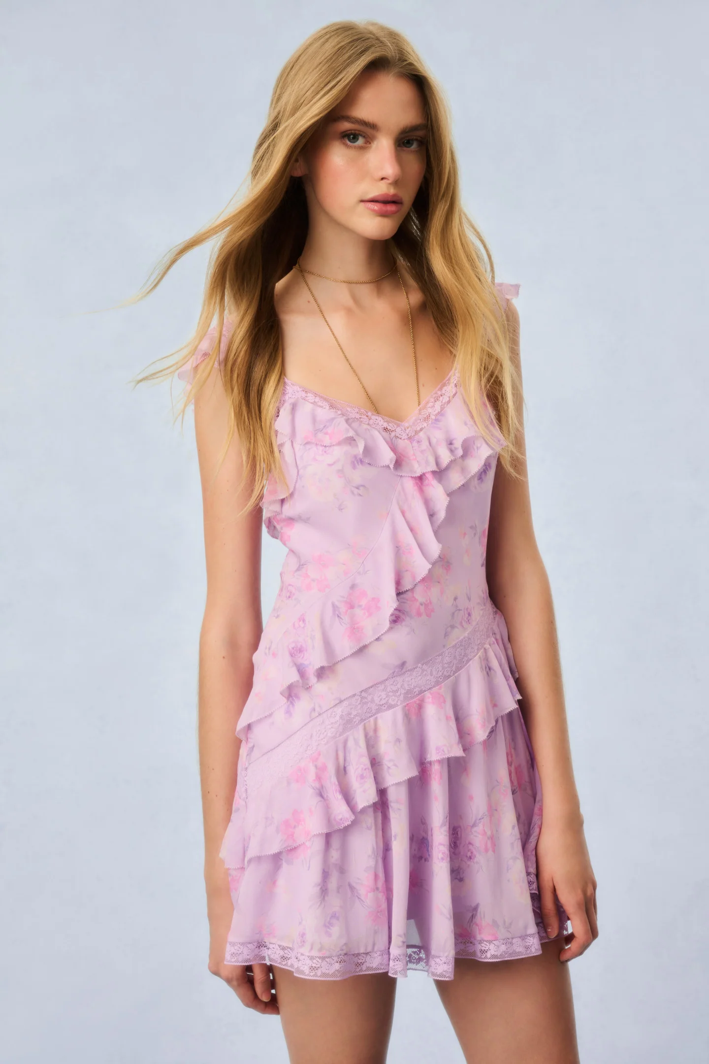 Serima Fragrance Print Mini Dress - Store Citys