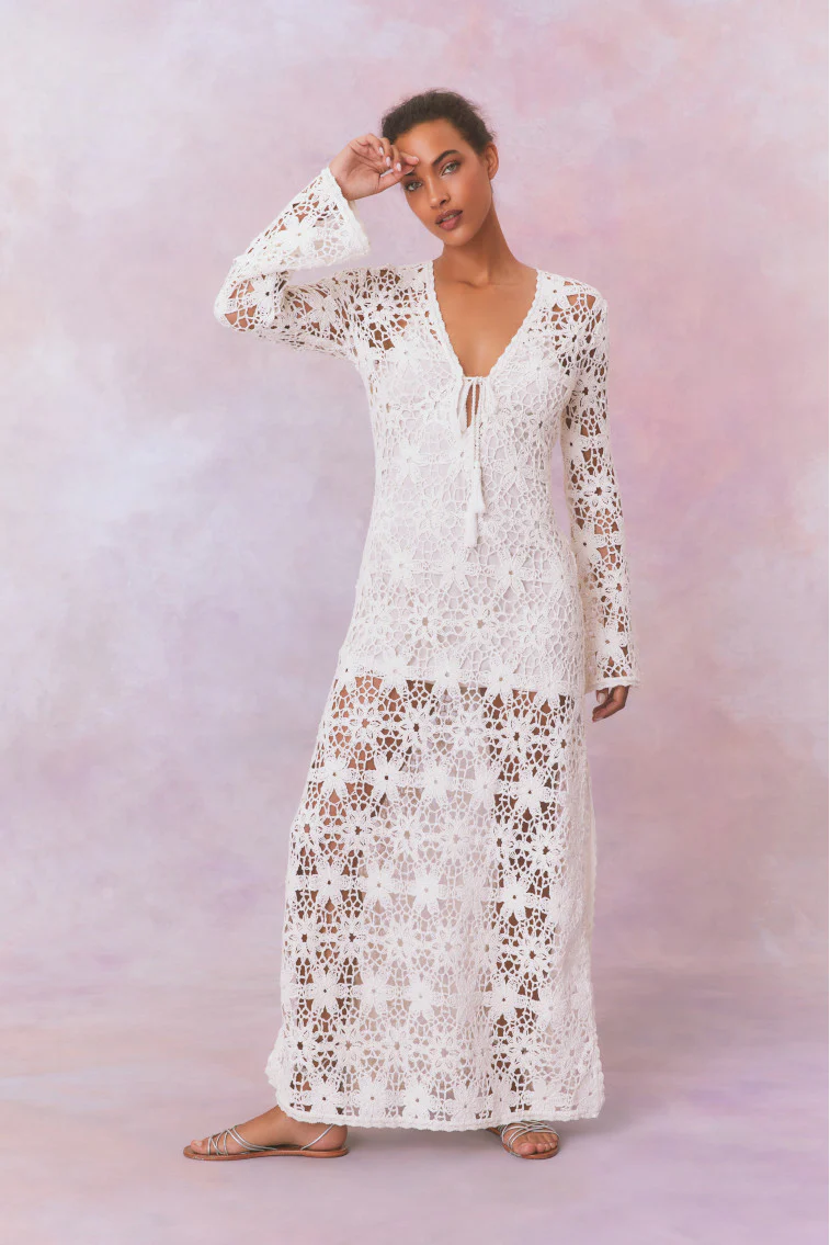 Lorne Cotton Crochet Maxi Dress - Store Citys