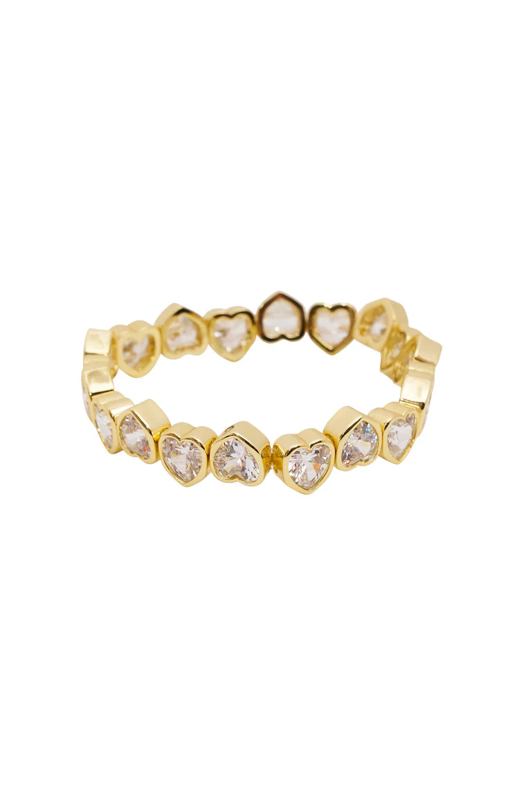 Erin Wachs Large Heart Stretch Bracelet - GOLD - Store Citys
