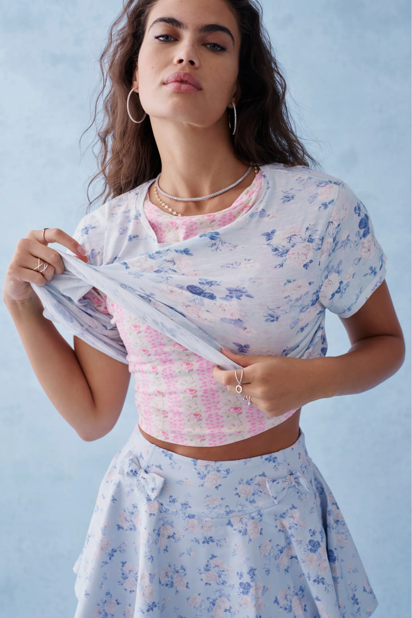 Rubin Cropped Tee - WHISPER BLUE - Store Citys