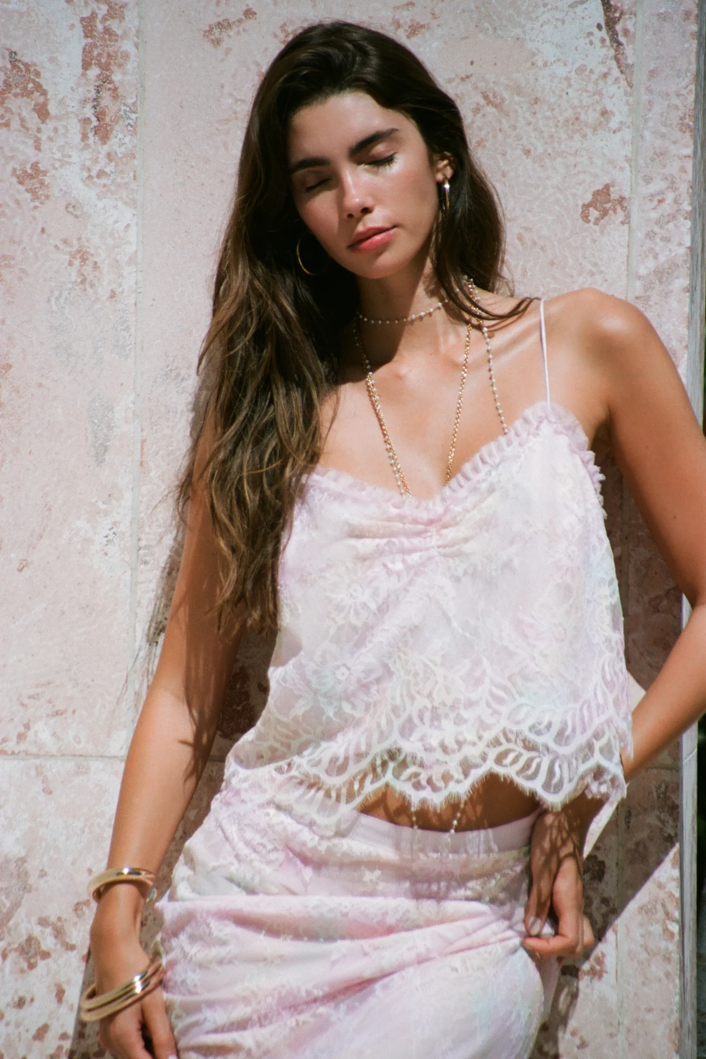 Ferni Tie-Dye Lace Cami Top - Store Citys
