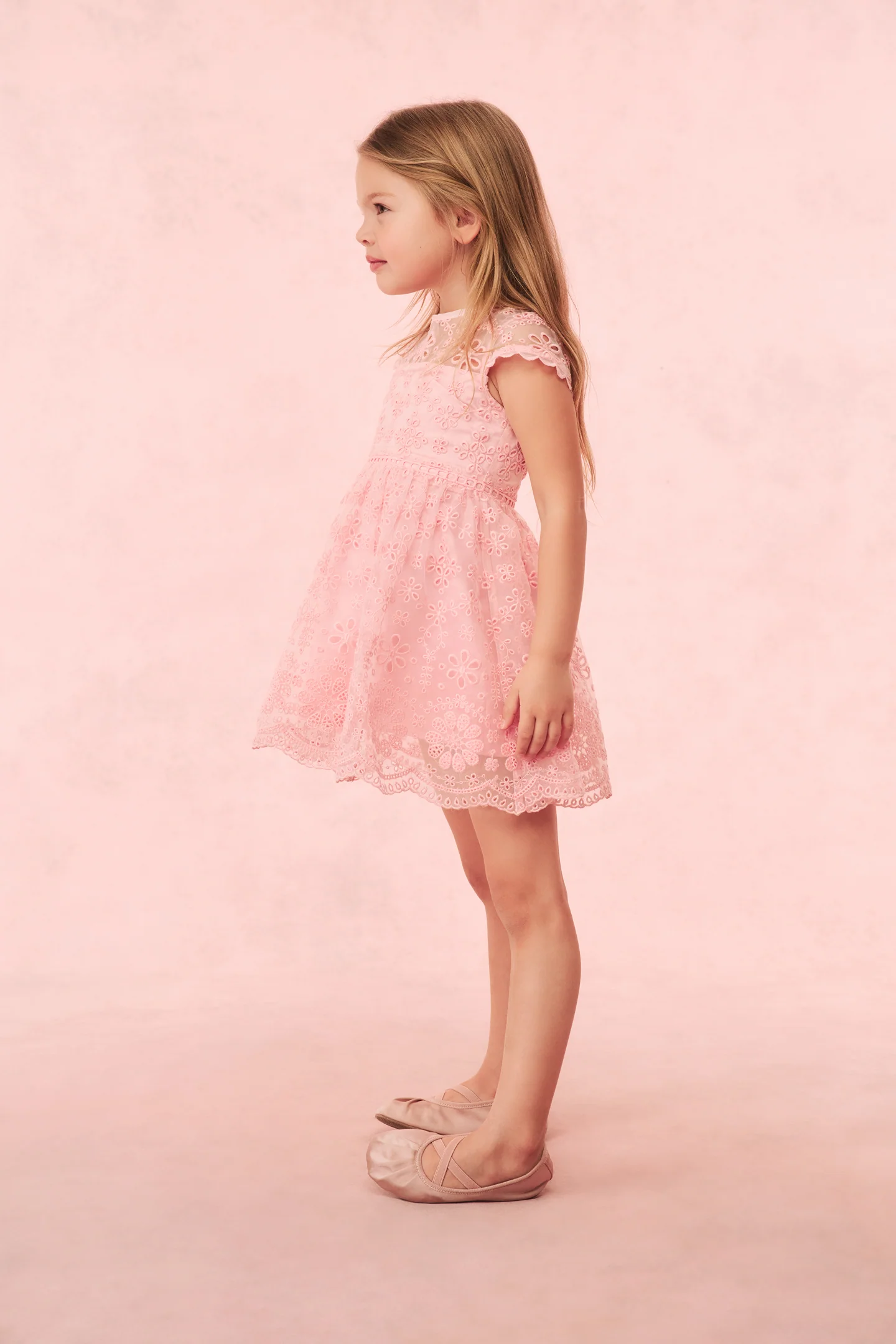 Girls Kappy Floral Eyelet Dress - Store Citys