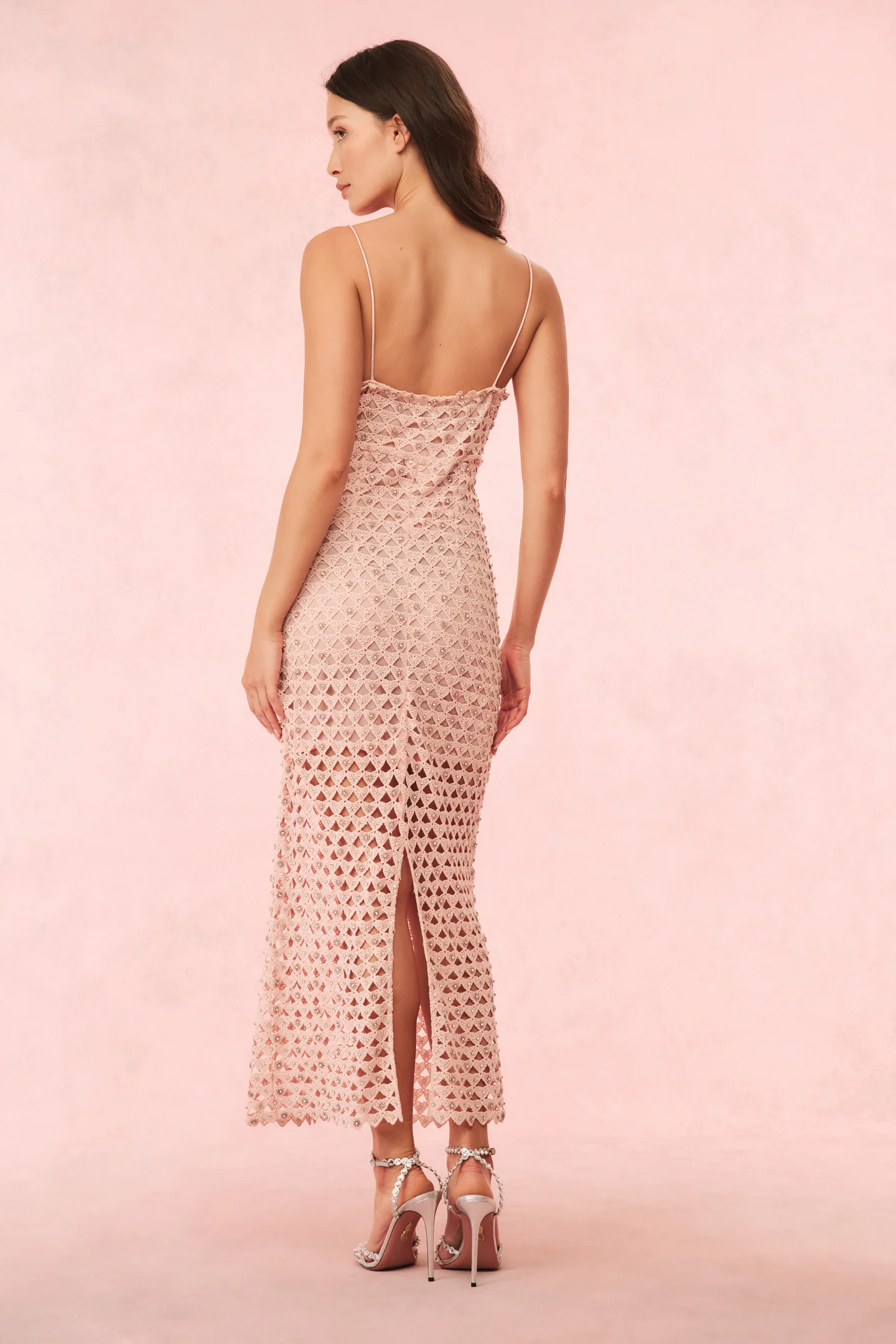 Lunaria Rhinestone Cotton Lace Maxi Dress - Store Citys