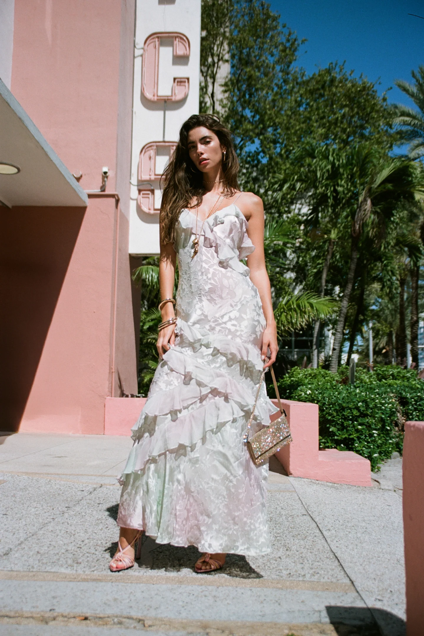 Rialto Pastel Ruffle Maxi Dress - LILAC SPRING - Store Citys