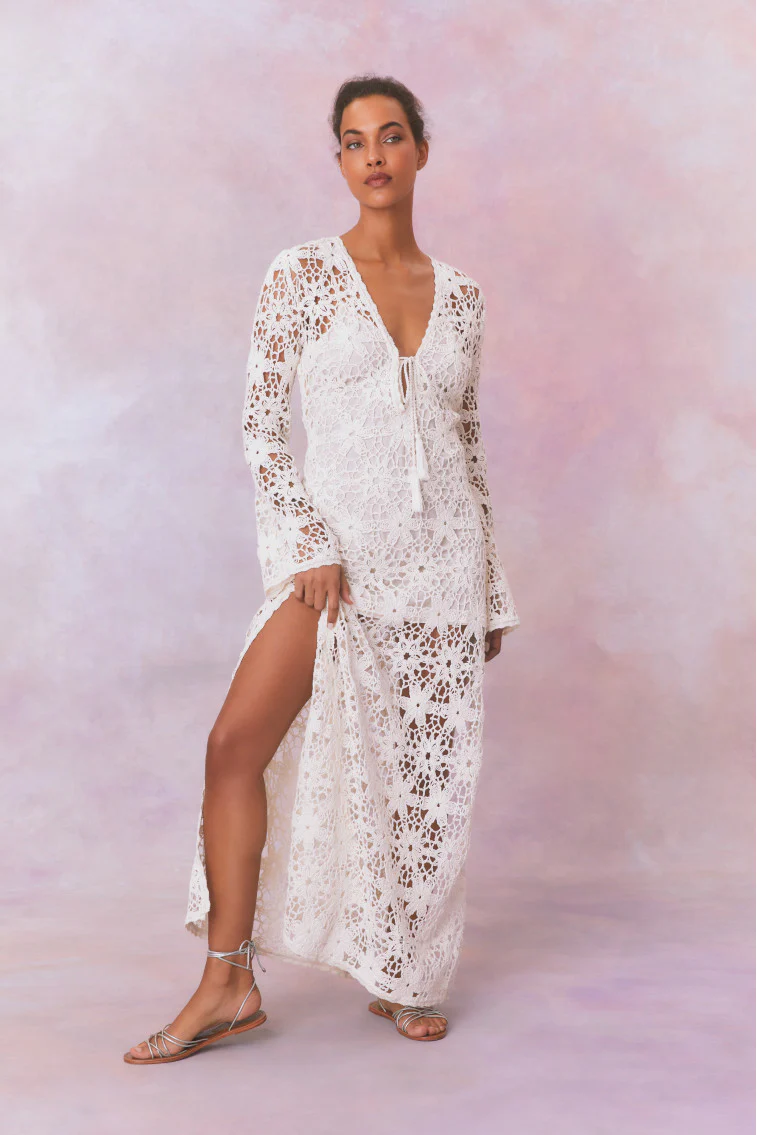 Lorne Cotton Crochet Maxi Dress - Store Citys