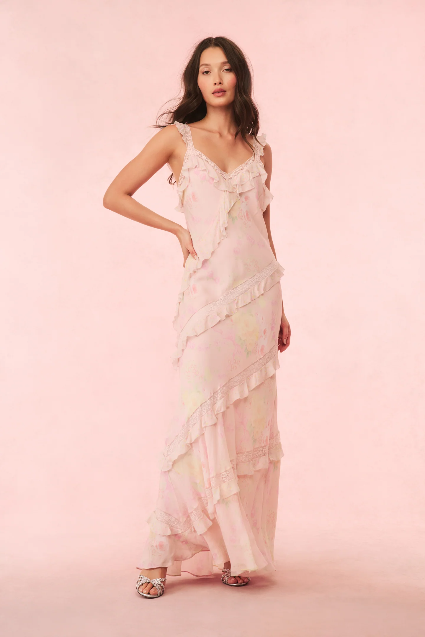 Radiance Floral Ruffle Maxi Dress - Store Citys
