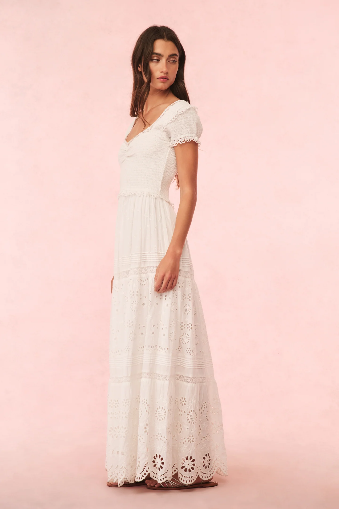 Bisolet Eyelet Lace Maxi Dress - Store Citys