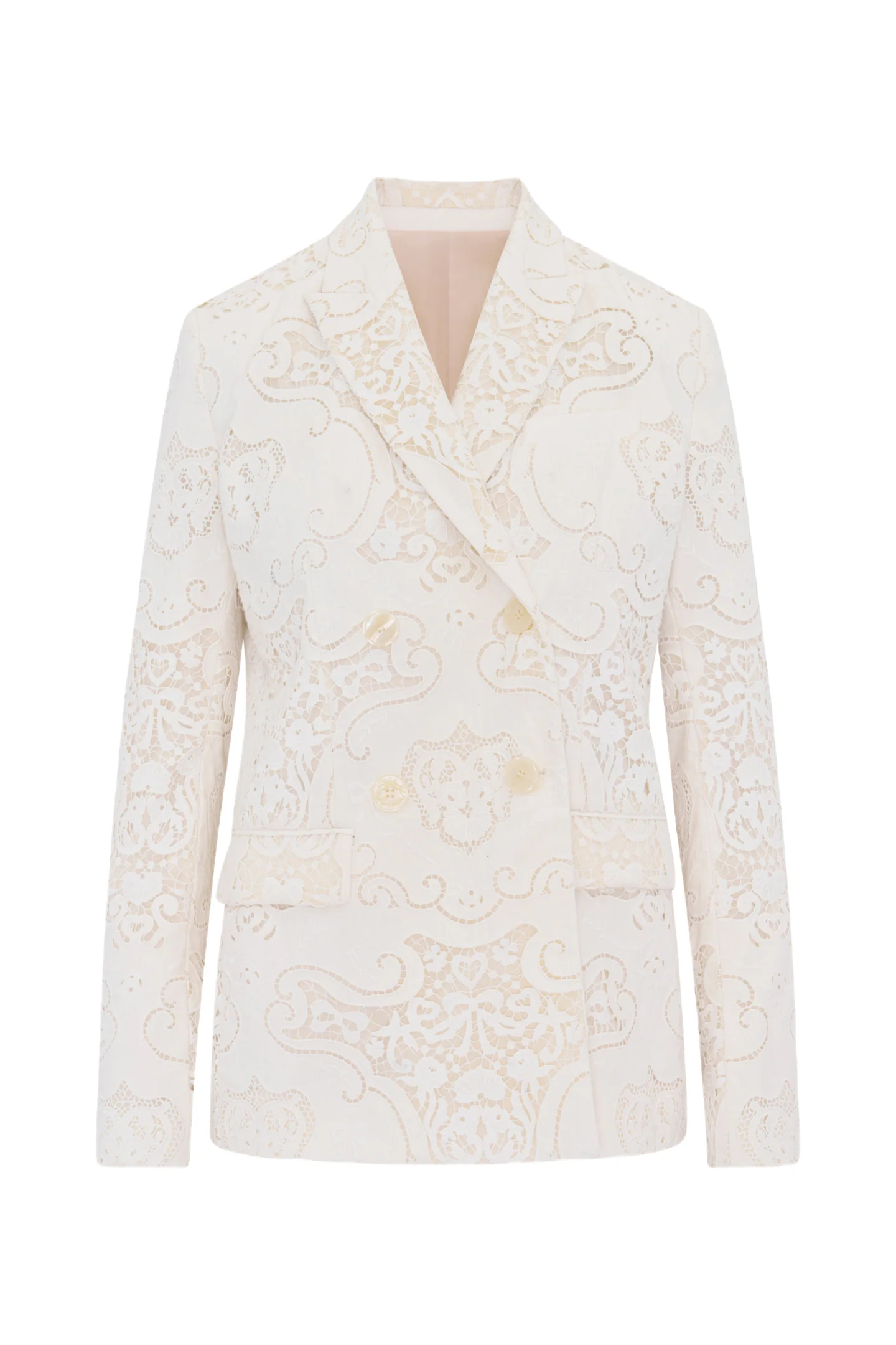 Luara Cotton Doiley Lace Blazer - Store Citys