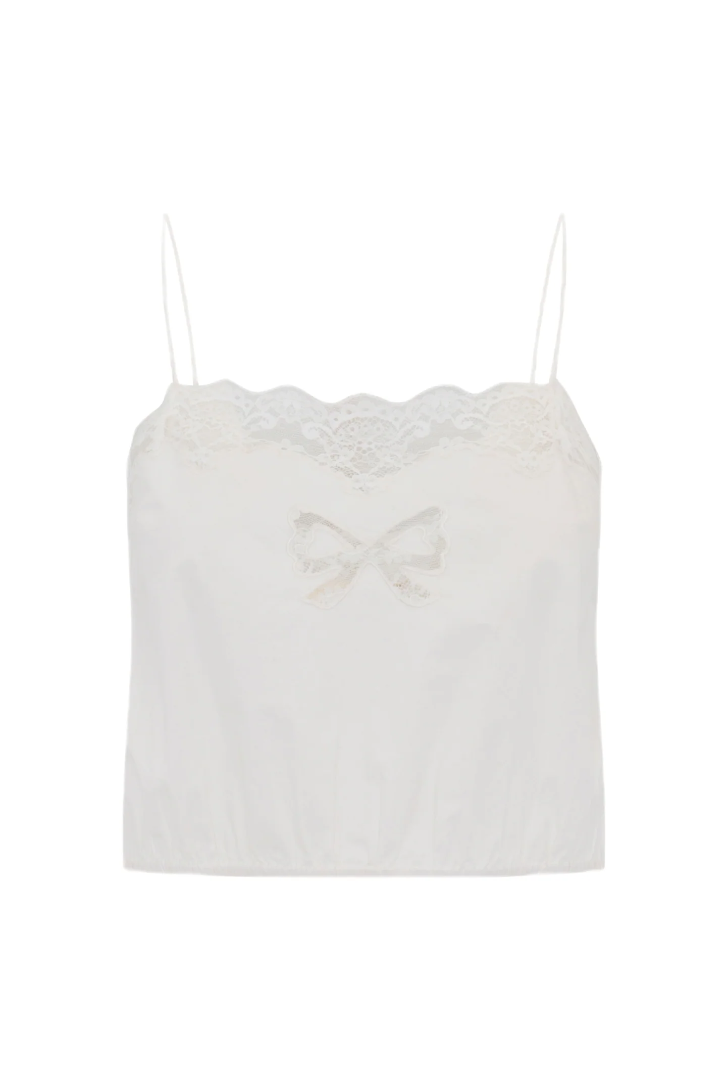 Aliaya Cropped Lace Bow Top - Store Citys