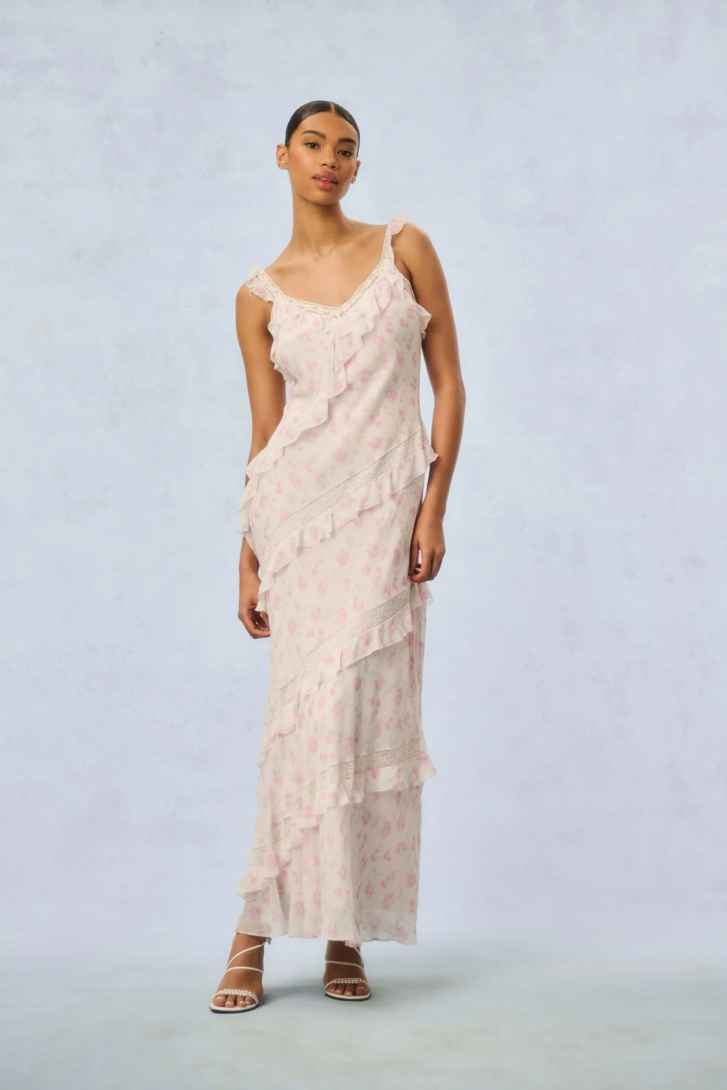 Radiance Fragrance Print Maxi Dress - STERLING DUSK - Store Citys
