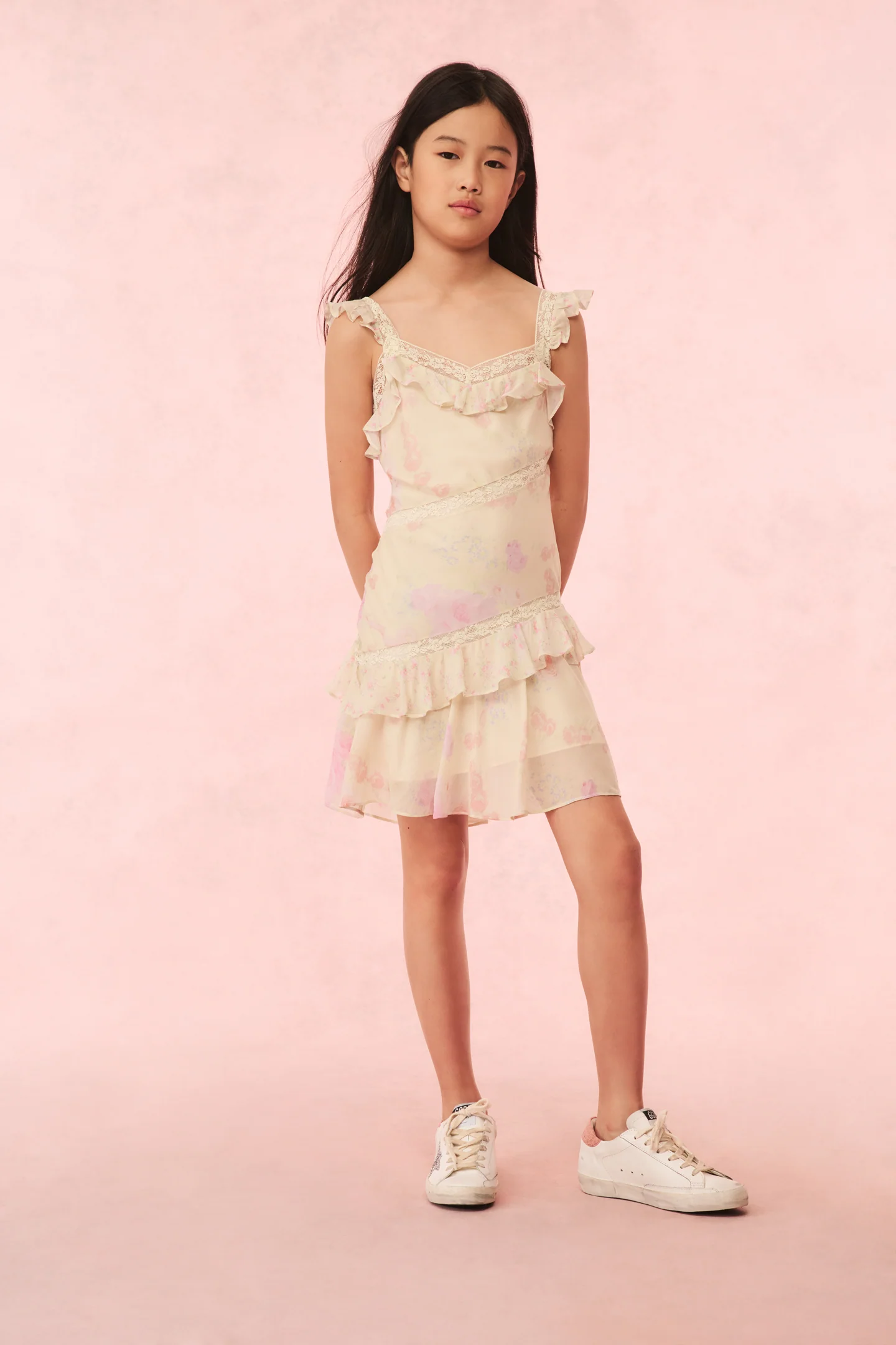 Girls Idaline Floral Ruffle Dress - Store Citys