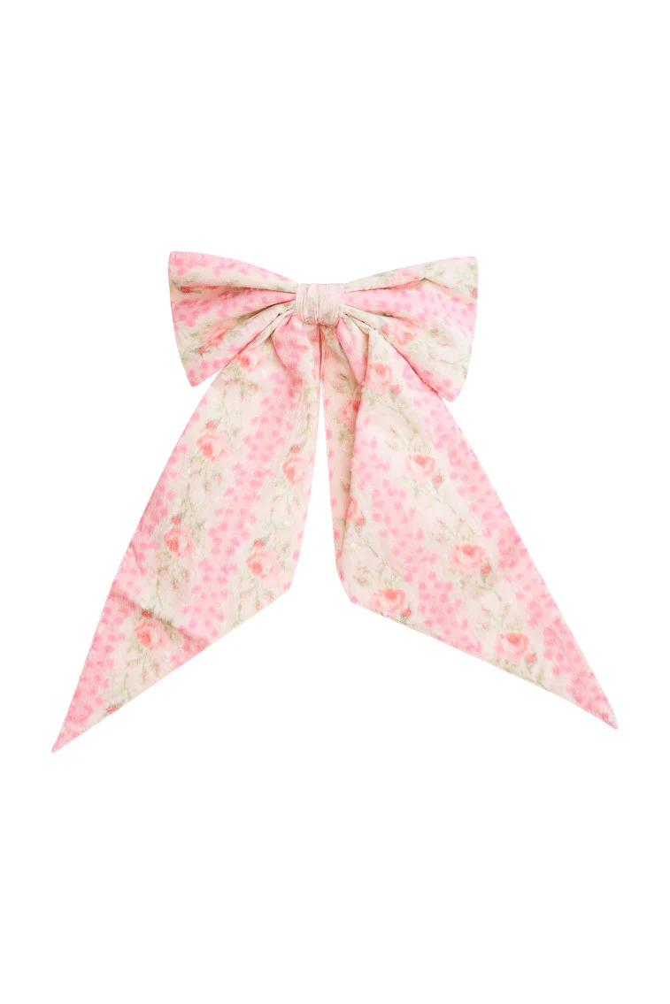 Patchouli Fragrance Print Bow Clip- STRAWBERRY MACAROON - Store Citys