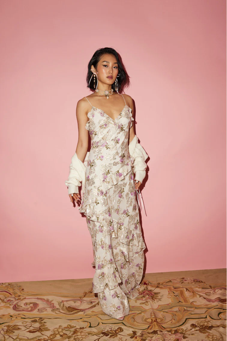 Rialto Floral Silk Maxi Dress - Store Citys