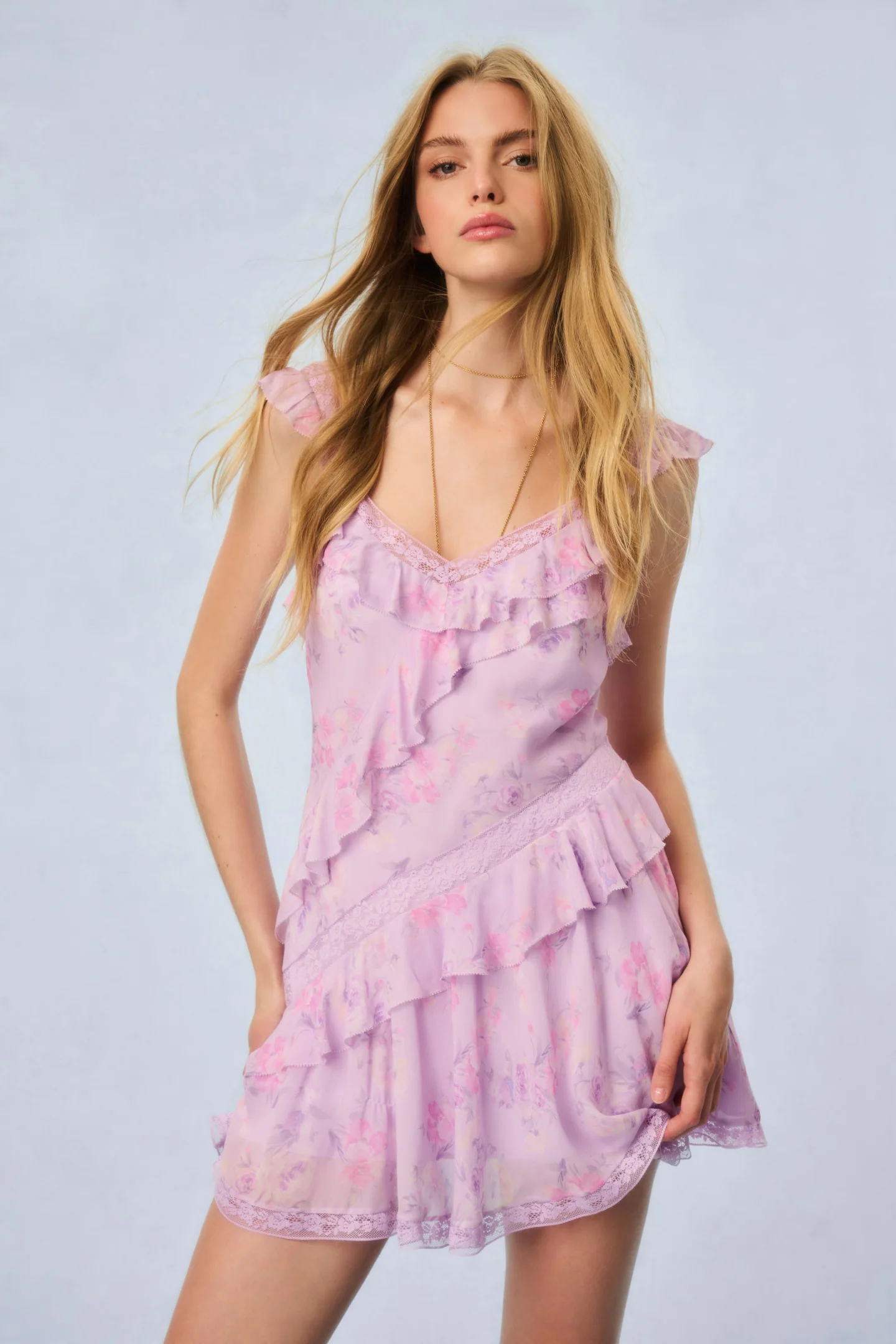 Serima Fragrance Print Mini Dress - Store Citys