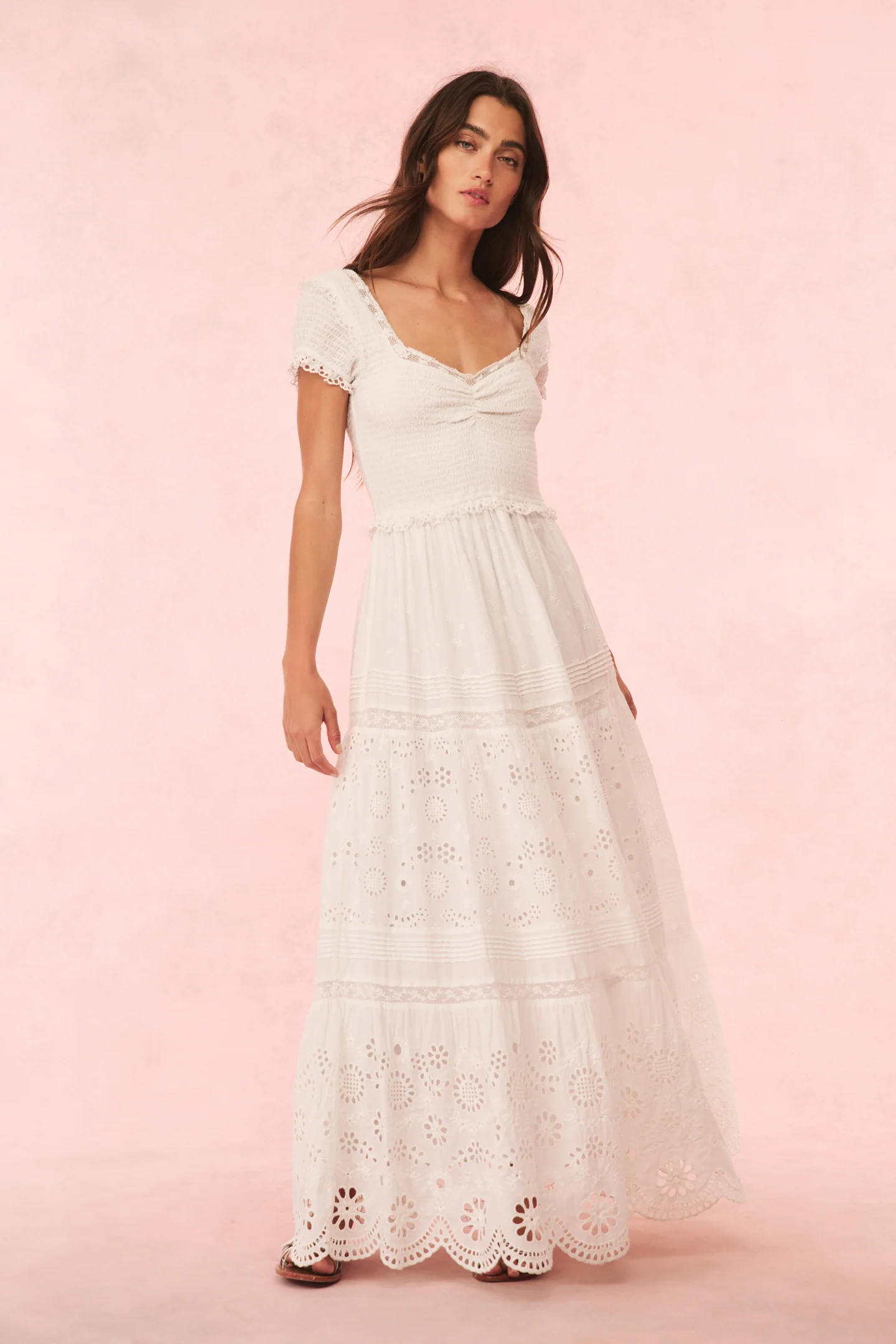 Bisolet Eyelet Lace Maxi Dress - Store Citys