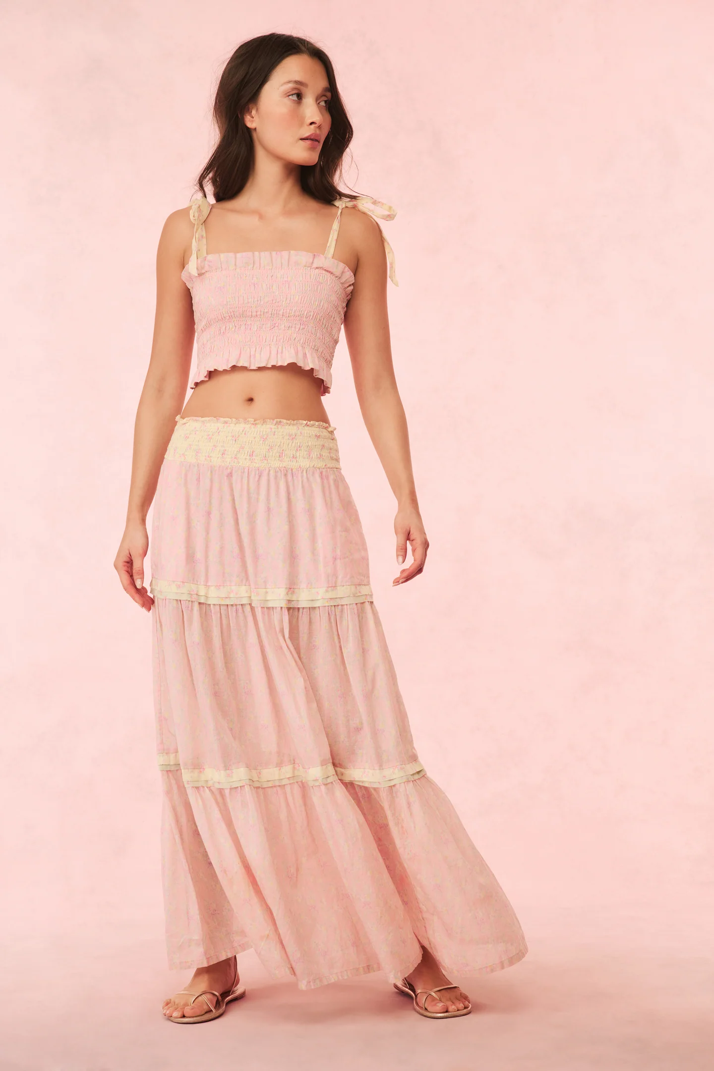 Phia Cotton Mixed Print Maxi Skirt - Store Citys