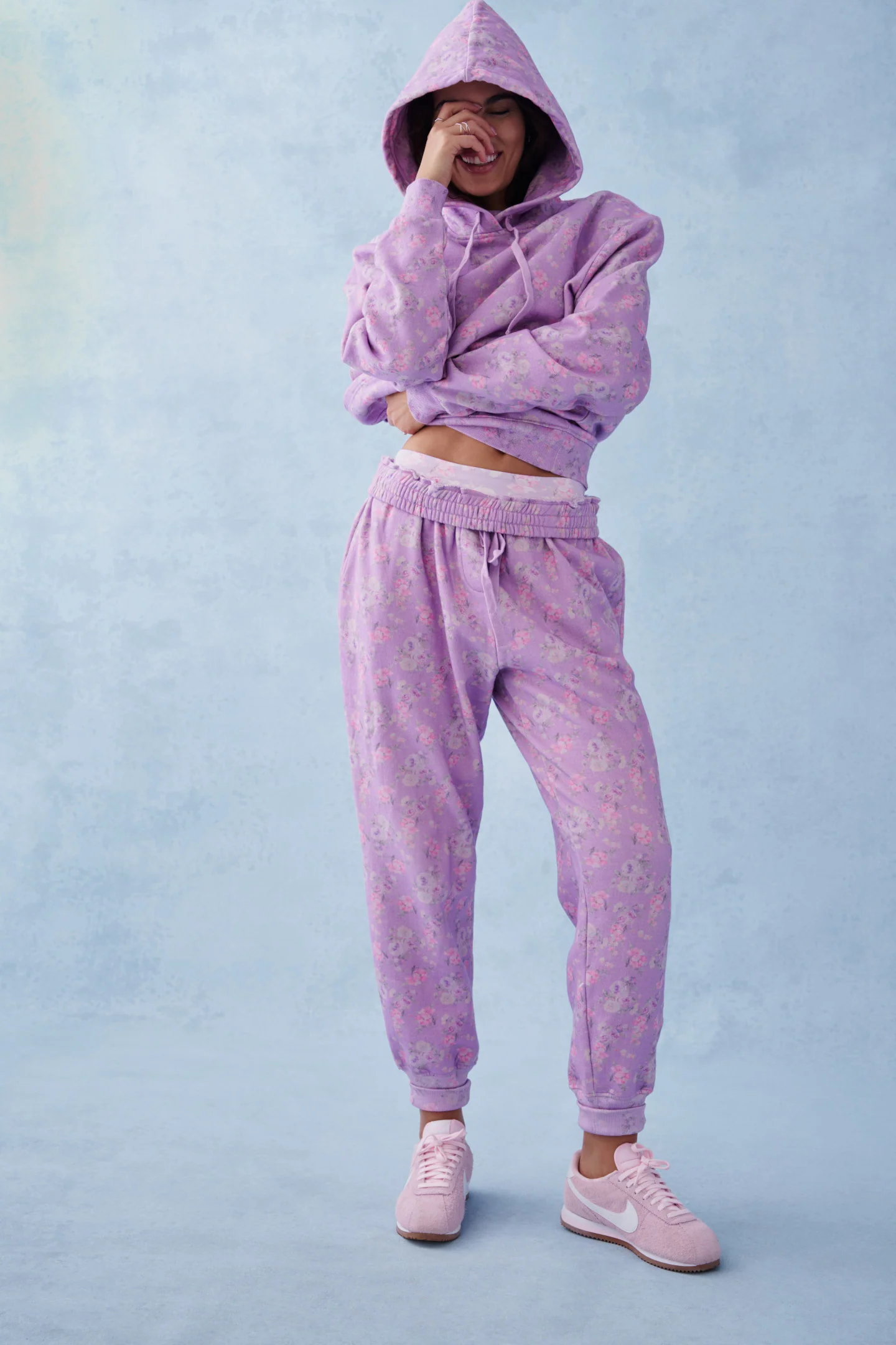 Nacova Floral Cotton Hoodie - HIBISCUS - Store Citys