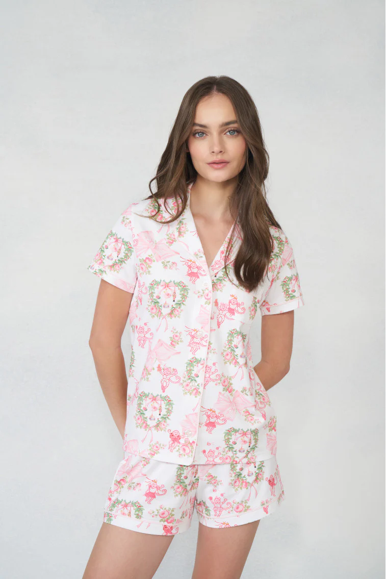 LoveShackFancy x Roller Rabbit Merry Monkey Beaux Polo Pajamas - Store Citys