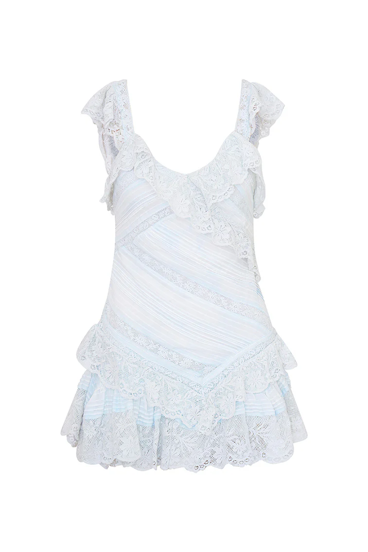Bensley Fitted Lace Mini Dress - Store Citys