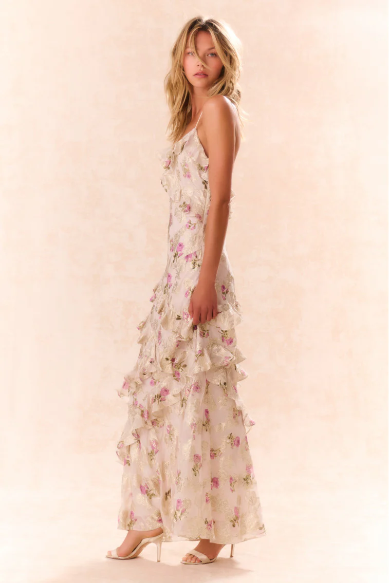 Rialto Floral Silk Maxi Dress - Store Citys