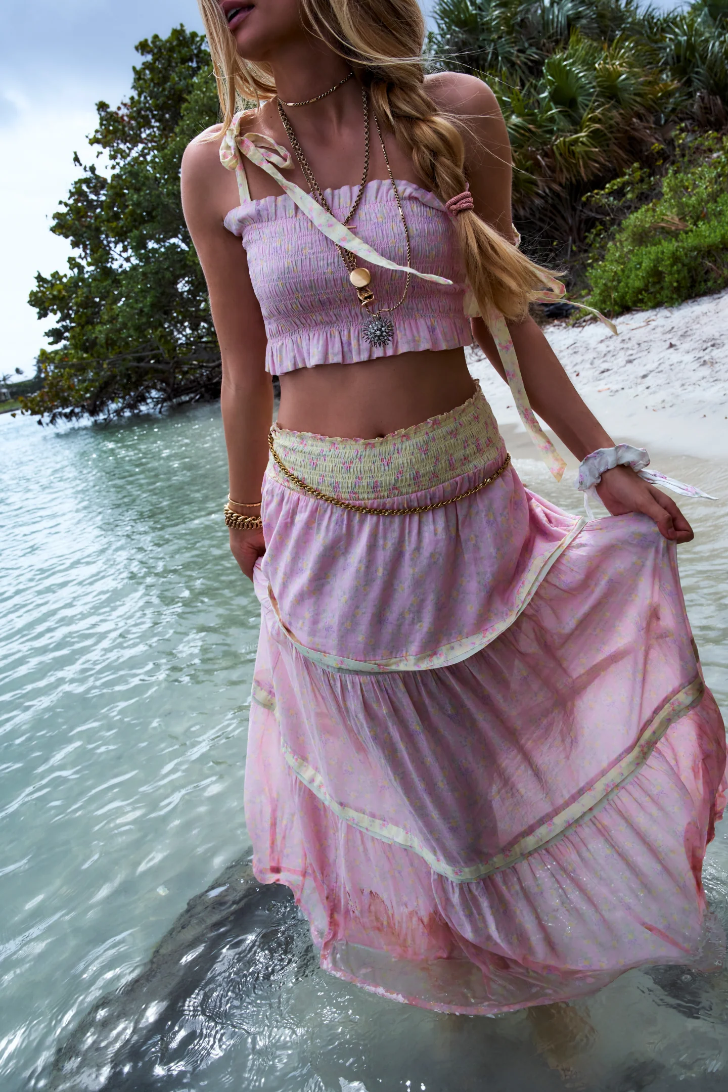 Phia Cotton Mixed Print Maxi Skirt - Store Citys