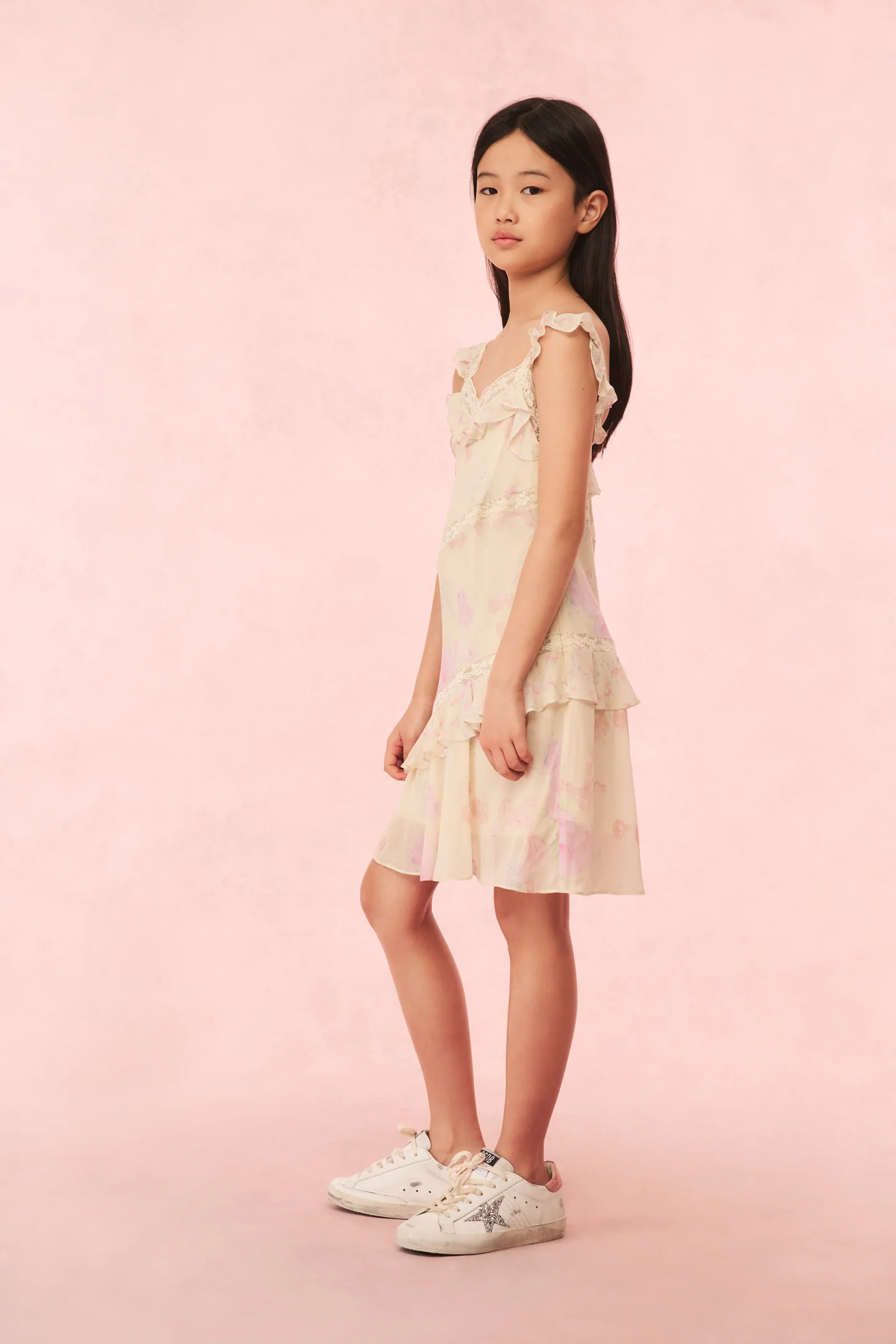 Girls Idaline Floral Ruffle Dress - Store Citys